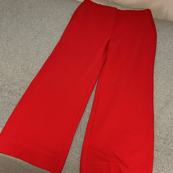 Boden Hampshire Ponte Wide Pants Trousers Size 8 Petite Red Office Career Preppy - Picture 12 of 12